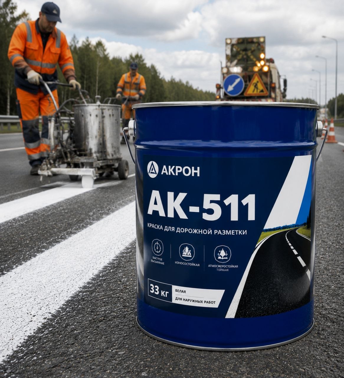 Краска для дорожной разметки АК-511